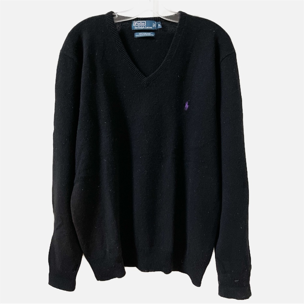 Polo by Ralph Lauren Men's V-Neck Lambs Wool Sweater Size XL